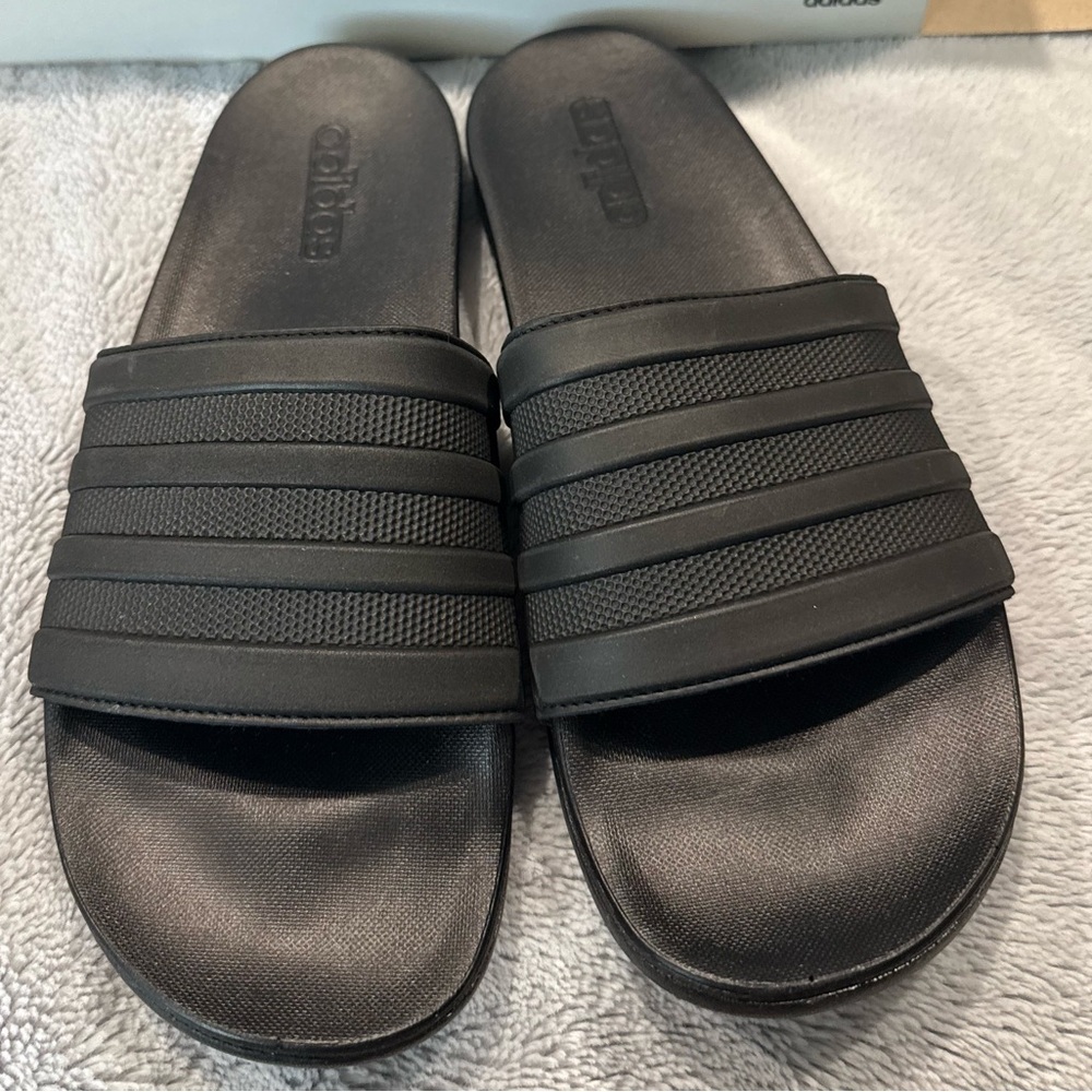 Black Slide Sandals - Picture 4 of 5